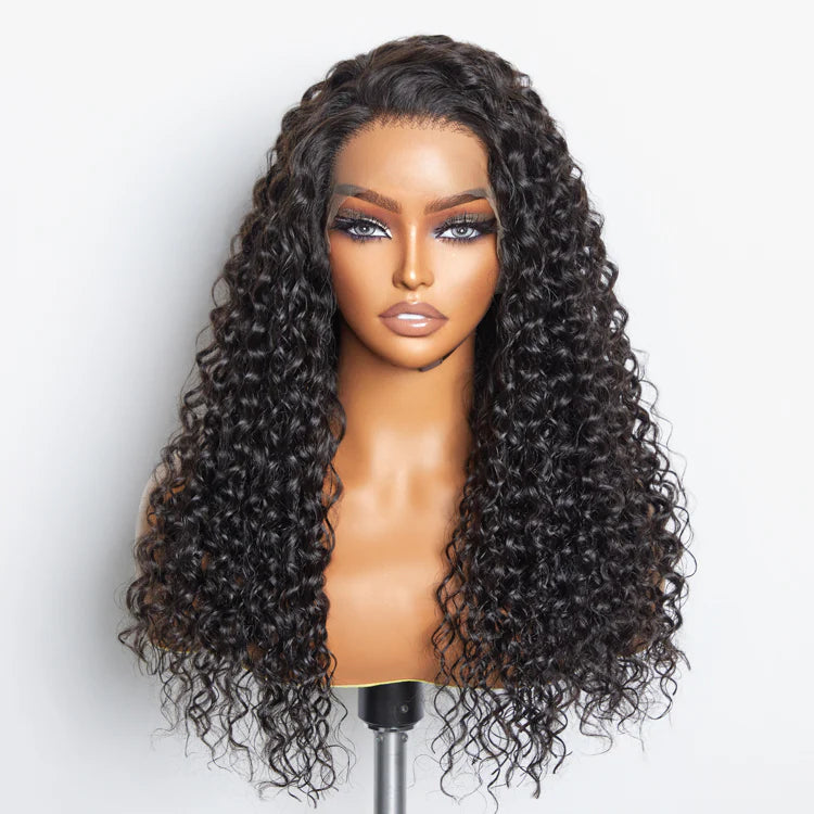 Griselda 13x6 Glueless 3D Cap Pre-bleached Water Wave Transparent Lace Front Wig